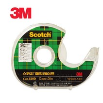 3M 20M 매직 테이프 견출지 스카치 필기도구 신학기 810D 12mm x 18mm 30M, 3M 스카치 매직 테이프 810D 12mm x 20M