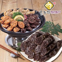 백암전통순대 푸짐한 백순대 고기순대 김치순대 찰순대 모듬 4종 총 1.42kg 남녀노소 술안주 간식, 1kg, 1세트