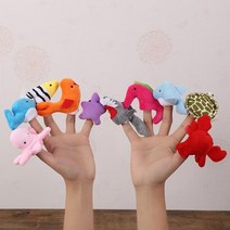 만화 이야기 유아 조기 교육 봉제 손가락인형, 바다 동물 10pcs