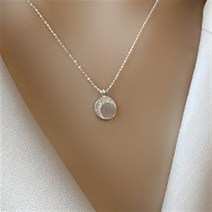 925실버 큐빅 초승달 코인 메달 은목걸이