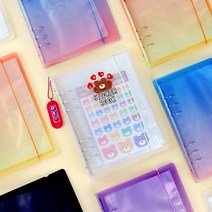 [은스] A5 6공 스티커 바인더 속지 양면 40매 세트 다꾸스티커 보관 씰스티커 포카바인더 티켓북 스티커 앨범, 화이트