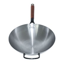 무쇠웍 중국팬 무코팅팬 중국요리 튀김팬 주물팬 철팬, 34CM+ 커버