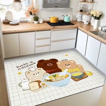 세모담 대형주방매트 PVC 미끄럼방지 키친 160x200cm, B 160x200cm