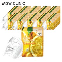 3W CLINIC 후레쉬 레몬 마스크 시트 100매