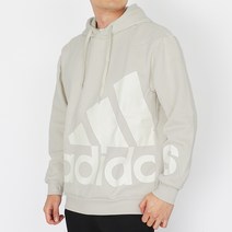 아디다스 기모 후드티 Essentials Giant Logo 큰 로고 플리스 후디 화이트