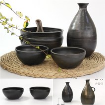 전통 도자기 동동주 막걸리 술병 술잔 세트 옹기 술독 주병 주기 호리병 사발 술잔 집들이선물, 술병세트