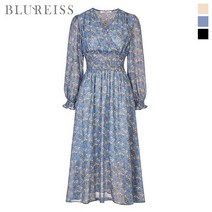 블루레이스 블루레이스 잔플라워셔링플레어원피스_B2S1OP3391