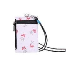 Case Ipper 코인 포켓 지갑 사무실 작업 용 휴대용 가죽 ID 배지 카드 홀더 목 끈으로 작업