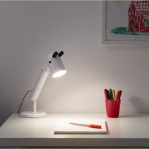 이케아 어린이 시력보호 LED 책상스탠드 크룩스, 화이트
