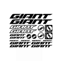 랩핑 데칼 패션 자전거 스티커 호환 비닐 데칼 시트 프레임 사이클 도로, 12 GIANT Black