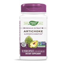 네이처스웨이 아티 초크 600 mg 밀크씨슬 300mg 간 심혈관 소화 영양제 LDL 콜레스테롤 60 비건 캡슐