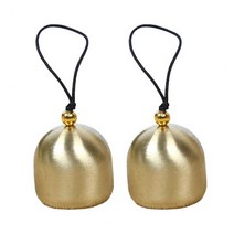 윈드벨 펜던트 장식 오래 지속되는 내마모성 미니 골동품 황동 벨 선물 금속 DIY 2 개, [02] Black