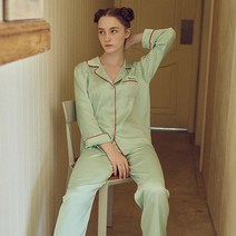 [발코니][3957-BBFHP] 샤이니 파자마Ⅱ(women) Green