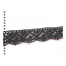 블랙 토션 레이스 18mm 의류 소품 악세사리 장식, 10마한셋