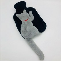 손난로 Cute Hand Warmer Portable Plush Girls Warm Tail Cat Hot Water Bottle Mini Bag Pocket Feet Bags, [03] gray cat