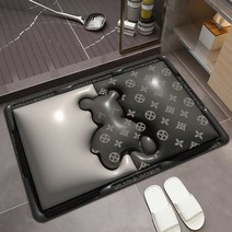 XXMZ 워셔블 3D 소프트 규조토 발매트, OB-4