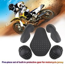 바이크 무릎 보호대 오토바이 자켓 라이닝 프로텍터 패드 어깨 팔꿈치 백 갑옷 블랙 for motocross Racing skiing ice 스케이트 자전거 오토바이 보호장비, 5개