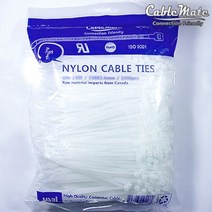 (CableMate 케이블메이트 케이블타이 1000개 UN-100M (소/100mm (화이트 케이블메이트/케이블타이/소/화이트, 1