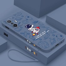 우주 비행사 실리콘 전화 케이스 샤오미 미 11 라이트 5G NE 후면 커버 12s 울트라 12x12s 10 프로 끈이 있, 05 For Mi 11 Lite, 11 J-YK000311