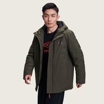 엄브로 남성 오리털 숏 패딩 점퍼 후드 심플 로고 캐주얼 스포츠 트레이닝 UO223AP2027