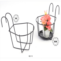 베란다화분걸이 베란다화분대 베란다걸이화분 걸이용화분 거실화분인테리어 화분베란다걸이 난간걸이화분 배란다화분걸이, 받침대형 - 소
