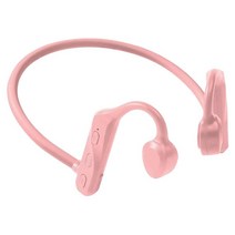 MTSHOP 블루투스 골전도 헤드폰 가정용 9D 고충실도 서라운드 사운드 이어 후크 이어폰, 포장 크기 6.69x4.25x0.67inch, 플라스틱, 분홍