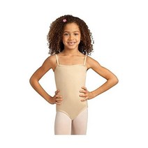 Capezio 걸스 캐미솔 레오타드 - 여아, Large, Nude