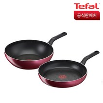 테팔 프로스타일 IH 인덕션 후라이팬 2종세트, 혼합색상, 후라이팬 28cm + 웍 28cm