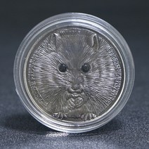 화폐 코인 기념주화 몽골 야생 동물 기념 주화 다이아몬드 기념품 선물 장식 공예품, [05] 다크 그레이