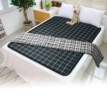 세탁가능 전자파없는 1인용 전기장판 싱글 2인용 전기요 침대용 소형 캠핑용 면혼방 극세사 전기매트, 3.더블(대형), 09. EMF 북유럽 블랙