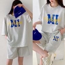 코르제이 여성 빅사이즈 여름 데일리 반팔 반바지 상하의 세트