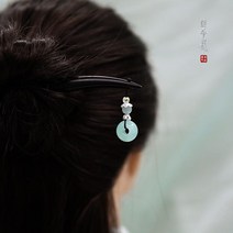 사극 수제비녀 수공예 옥 나무 비녀 한복 올림머리 무용 국악 촬영 소품 A08