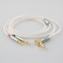99% 순수 실버 8 코어 헤드폰 이어폰 케이블 초점 지우기 Elex Elegia Stellia 헤드셋 AH-D7200, 01 3.5mm 3 pole_02 1m