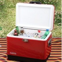 커즈커즈 작은아이스박스 스테인리스 이동식아이스박스판매 소형 중형 대형 드라마협찬제품, 레드 29리터