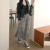 데일리앤 바론 앤티크 밴딩 주름 플리츠 롱스커트