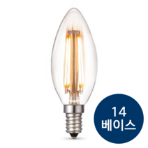씨티오 LED촛대구 3W E14베이스, 1개, 전구색