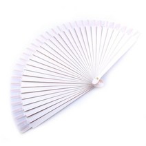 원목 핸드 선풍기 레드 레이디 접는 웨딩 댄스 공연 장식 액세서리 홈 데코 7 가지 색상 너슬 부채, 9 인치, WHITE