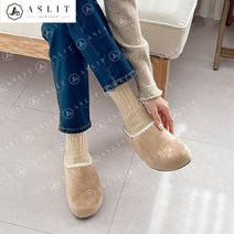 애슬릿 애슬릿 스웨이드 가죽 양털 겨울 블로퍼 슬리퍼