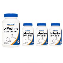 뉴트리코스트 L-프롤린 1000mg 캡슐, 180개입, 4개