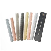 코카허니 메탈 커트빗 미용실 헤어빗, 1개, 유광로즈골드