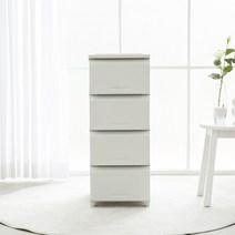 [리빙앤트리] 홈스타일 DIY 서랍장 4단 M 화이트, 단품