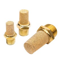 Beduan 공압 황동 배기 머플러 필터 3개 0.3cm1/8인치 수나사 육각 소결 소음기 공기 라인 피팅, 1/8 NPT (3 Pcs)