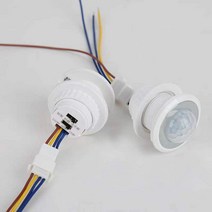 동체감지기 움직임센서 열선 방범 감지기 시간 조명 감지 조정 가능 110V-220V LED PIR 적외선 모션 센서, 한개옵션0