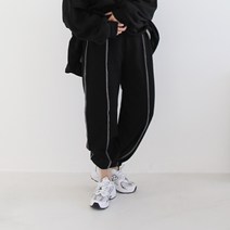 애플망고샵 기모 겨울 스티치 항아리핏 조거팬츠 편안한 밴딩 홈웨어 트레이닝 바지