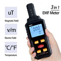 휴대용 방사능 측정기 EMF 계량기 전자기장 방사선 검출기 가정용 테스터 고스트 헌팅 장비 3 in 1, 한개옵션0