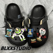 디즈니 토이스토리 버즈 라이트이어 포크 신발 DIY 슬리퍼 악세사리 꾸미기 장식 소품(신발 미포함)