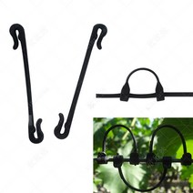 농사용 고추대 클립 집게 고추끈 고리 말뚝 작물지지, 타이 6.5cm 검정 1kg