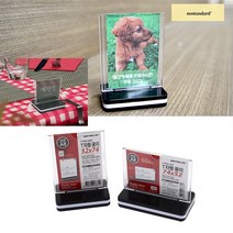 양면 T자형 메뉴판 꽂이 A8 아크릴꽂이 예약석표시 양면꽂이 테이블스탠드 POP꽂이 카다로그꽂이 행사안내판 쇼케이스 가게 테이블안내 인포메이션 데스크 전시소품, 제품선택, 세로형