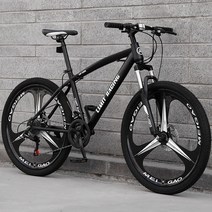 케이스타 MTB 입문 출퇴근 산악자전거 학생자전거 24인치 26인치 [국내착불배송], 3사슬/24인치, 21변속, 검정