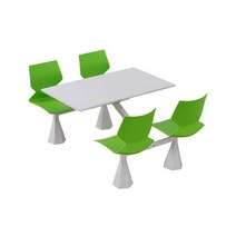 일체형 식탁의자세트 편의점 스낵바 휴게소 책상 회사, F (최소 2세트 주문)